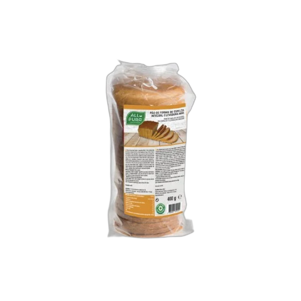 ALLPURA PAO DE FORMA ESPELTA INTEGRAL E LEVEDURA MAE
